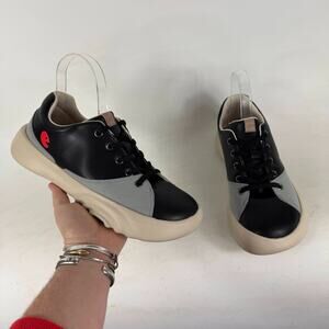 Uin Anthracite Denia Walking Shoes men's 8 Black Gray Minimal Leather Sneakers